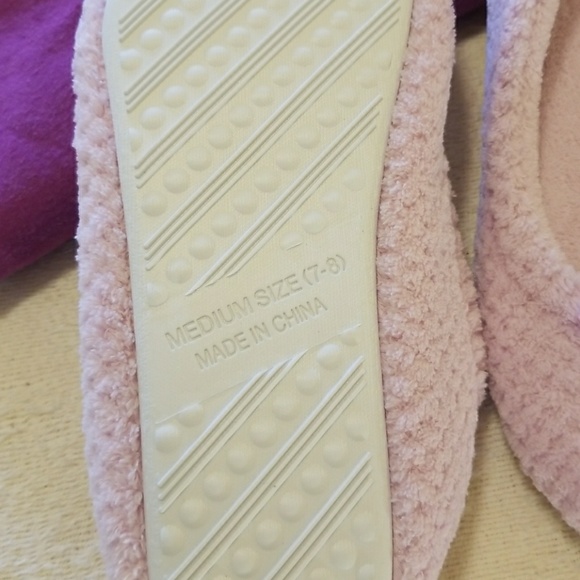 Chenille ballet slippers size M 7/8 new - Picture 3 of 3